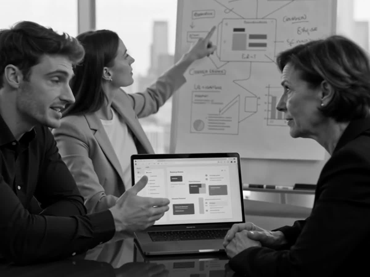 Equipe da Factory8 em levantamento de requisitos com o cliente